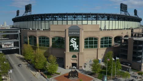 Static-Aerial-Shot-of-Guaranteed-Rate-Field,-Home-of-the-Chicago-White-Sox