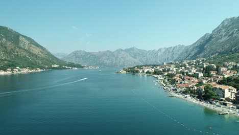 Boka-Bucht,-Luftaufnahme-In-Richtung-Der-Stadt-Kotor