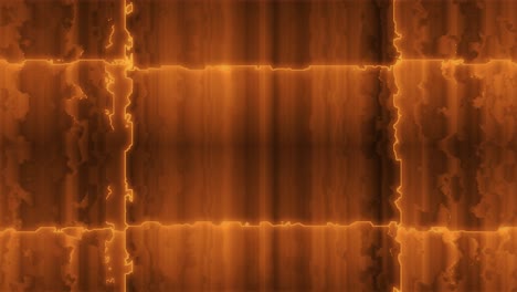 Low-poly-orange-animation-of-flaming-like-nested-energy-rectangles-rotating-clockwise