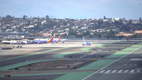 Jets-De-Southwest-Airlines-En-El-Aeropuerto