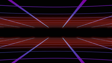 Abstrakte-80er-Jahre-Retro-Neongitter-Horizontale-Perfekte-Schleife