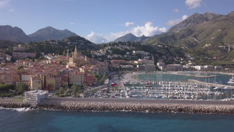Menton-aerial-view-during-day-in-Cote-d'Azur,-Provence
