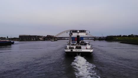 Backwash-Of-Inland-Vessel-Cruising-In-The-Noord-River-In-Netherlands