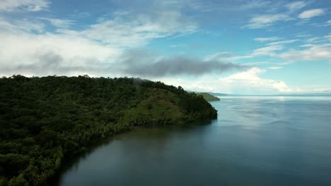 Luftaufnahme-Von-Puerto-Jimenez-Costa-Rica,-Blauem-Wasser-Und-Grüner-Landschaft