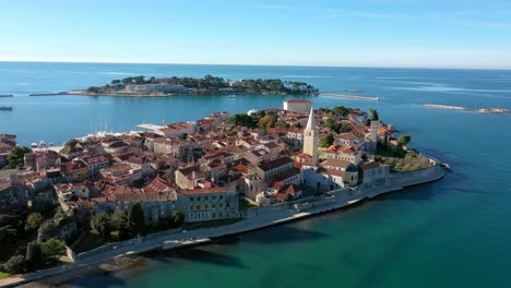 Beautiful-Town-Of-Porec-With-Euphrasian-Basilica-Offering-Scenic-View-Of-Adriatic-Sea-In-Croatia
