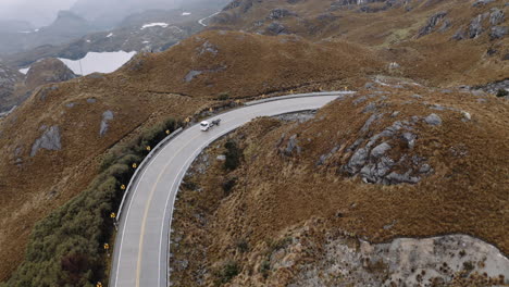 Road-crossing-el-cajas-national-park-at-the-ecuatorian-andes-4000-mts-from-Cuenca-to-Guayaquil