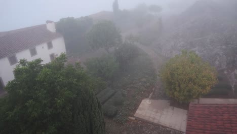 Tilt-over-Marvão-Village-on-a-mysterious-misty-day