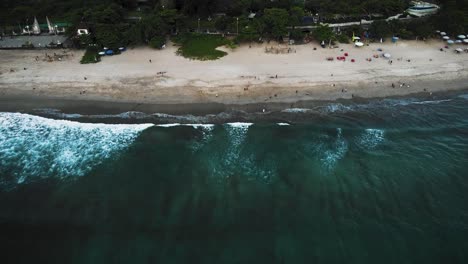 Beautiful-Kuta,-Seminyak-and-Double-Six-Beach-drone-footage-in-Bali