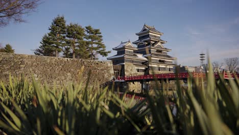 Burg-Matsumoto-Am-Frühen-Morgen,-Historische-Stätte-Nagano,-Japan