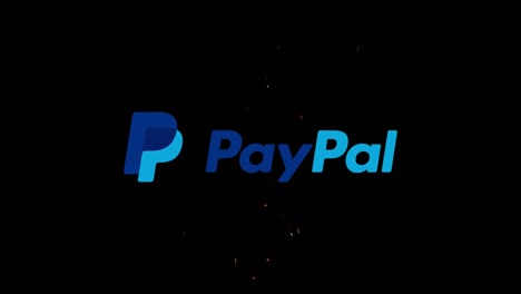 Illustrative-editorial-of-Paypal-icon-appearing-with-fire-sparks