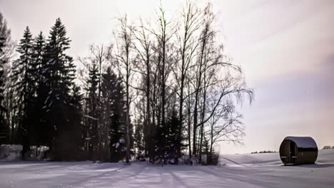 Preternatural-sparkly-winter-weather-Thermowood-cabin-stay-timelapse