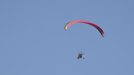 Isolated-Shot-Of-A-Solo-Paraglider,-Paragliding-Is-A-Solo-Extreme-Sport