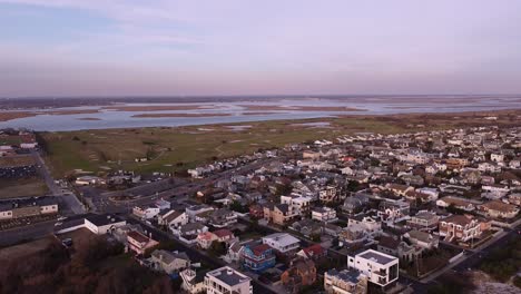 Sonnenuntergang-Luftbild-Von-Lido-Beach-Wohngebiet-In-Long-Island-New-York