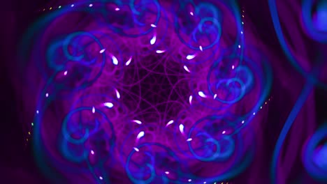 Kaleidoskop-Florale-Fraktale-Zusammenfassung---Violetter-Lila-Amethyst---Nahtlos-Sich-Wiederholende-Musik-Vj-Bunte-Chaotische-Streaming-Hintergrundkunst