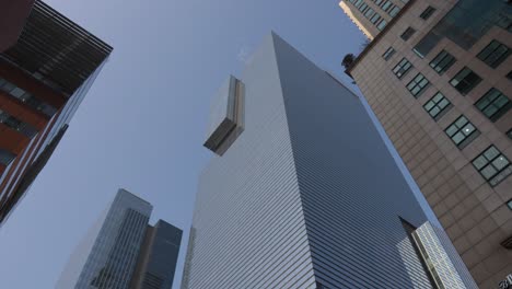 Look-up-at-Samsung-Headquarter-HQ-Glassy-Towers-in-Seocho-Samsung-Town-in-Gangnam-district---panning-shot