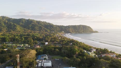 Small,-coastal-town-of-Jaco-on-the-tropical-Pacific-Coast-of-Costa-Rica-at-sunset