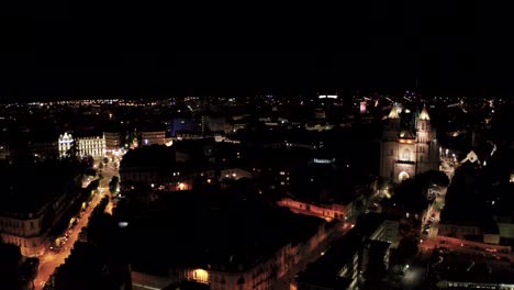 Drohne-Dijon-Stadt-Nacht-Stadtbild-4k-25p