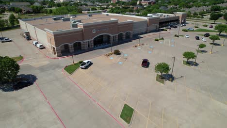 Aerial-footage-of-The-Village-Church-located-at-2101-Justin-Rd,-Flower-Mound,-TX-75028