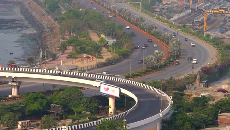 Autopista-Western-Express-Top-Shot-Recuperación-Bandra-West-Mumbai-Maharashtra-Puente-Marítimo-Enlace