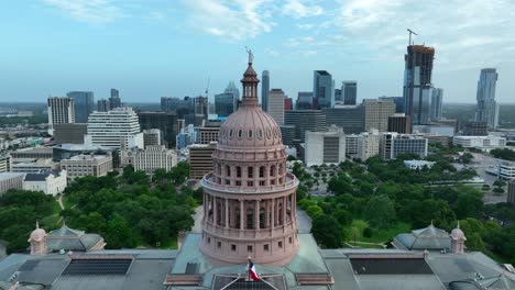Texas-state-capitol-dome-and-Austin-urban-city-skyline
