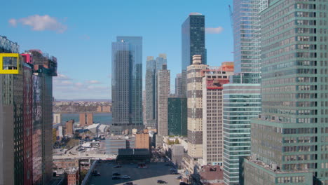 Manhattan-New-York-Buildings-with-blue-sky