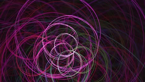 Regenbogenfarbkreisspiralen-In-Bewegung---Nahtloser,-Sich-Wiederholender-Abstrakter-Hintergrund,-Entspannende-Meditative-Spirituelle-Fusion,-Kompliziertes-Fraktales-Kaleidoskop-Mandala,-Heilige-Bunte-Geometrie,-Musik-VJ-Beats