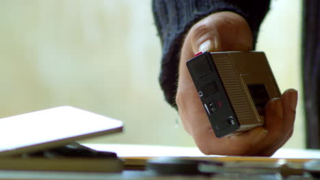 Old-skool-preference-portable-tape-recorder-technology