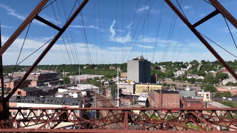 An-aerial-view-of-the-Norwalk-River-Railroad-Bridge-on-a-sunny-morning