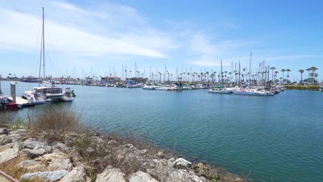 Boats-in-the-Ventura-Harbor-in-Ventura,-California