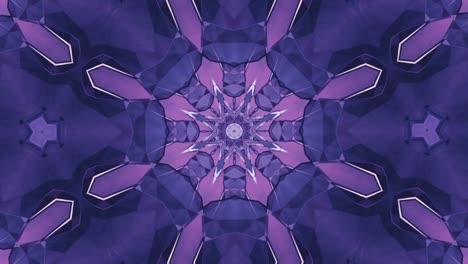 Hypnotische-Kaleidoskop-Mandala-Evolution,-Nahtloser,-Sich-Wiederholender-Abstrakter-Hintergrund-–-Facettierte-Lilatöne-–-Ideal-Für-Entspannende-Melodische-Psychill--Und-Faszinierende-Zeitraffer-Chillout-VJ-Musikvideos