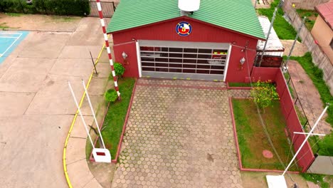 Aerial-view-firemen-firefighters-headquarters-Viña-del-mar-Valparaiso-Chile-day