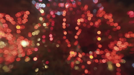 Twinkling-red-Christmas-lights-in-bokeh