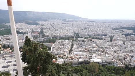 Vista-Panorámica-Sobre-La-Antigua-Ciudad-De-Atenas,-Grecia