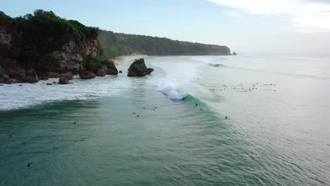 Bali-Padang-Padang-Beach-Surfers-Aerial