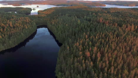 Tranquil-drone-video-of-a-stunningly-beautiful-wilderness-in-Finland