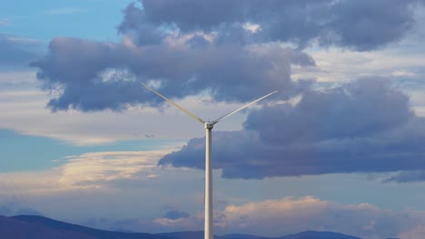 Wind-turbine-against-a-background-of-moving-clouds