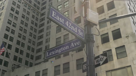 42.-Straße-Und-Lexington-Schild,-New-York
