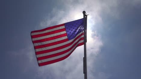Amerikanische-Flagge-Weht-In-Zeitlupe