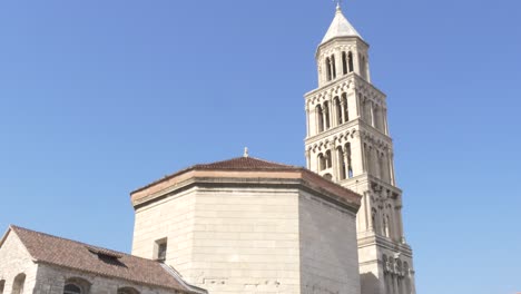 Bell-Tower,-Split-Croatia-Tilt-Up