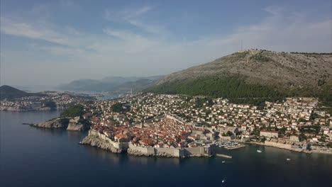 Aerial-footage-of-Dubrovnik-old-town