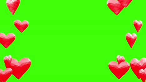 Toon-Hearts-are-Flow-Both-Side-to-Screen-4K-video-On-Green-Screen-For-Valentine's-Day