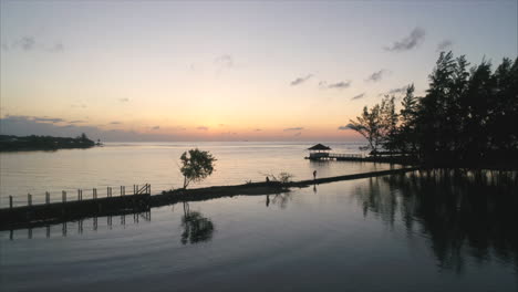 AERIAL:-Sunrise-in-caribbean-island-1