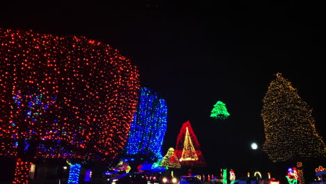 night-shot-of-walk-beneath-trees-lit-with-numerous-Christmas-lights