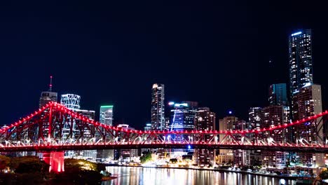 Timelapse-in-The-Brisbane-city-by-night