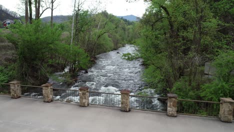 Rushing-Water-Under-Bridge.--Tennessee-Mountains