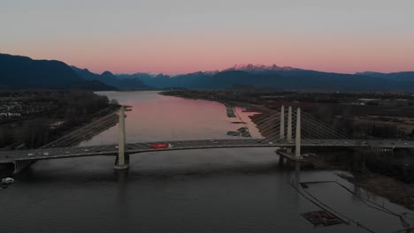 Various-drone-shots-in-New-Westminster,-Pitt-Meadows-and-Coquitlam,-BC,-Canada