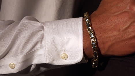 Close-up-of-a-man's-expensive-bracelet
