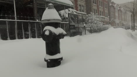 Dies-Ist-Eine-Aufnahme-Eines-Hydranten,-Der-Während-Eines-Schneesturms-In-Brooklyn,-New-York,-Mit-Schnee-Bedeckt-Wird