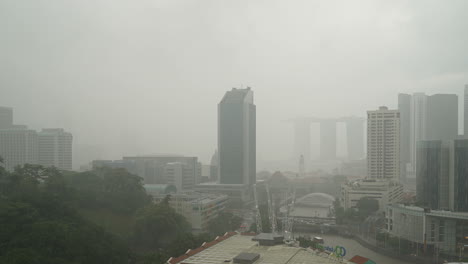 Timelapse-Del-área-Central-De-Negocios-De-Singapur-En-Días-Nublados-Y-Lluviosos