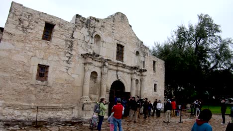 Alamo,-Die-San-Antonio-Mission,-Die-Während-Des-Kampfes-Um-Die-Unabhängigkeit-Texas-Von-Mexiko-Berühmt-Wurde